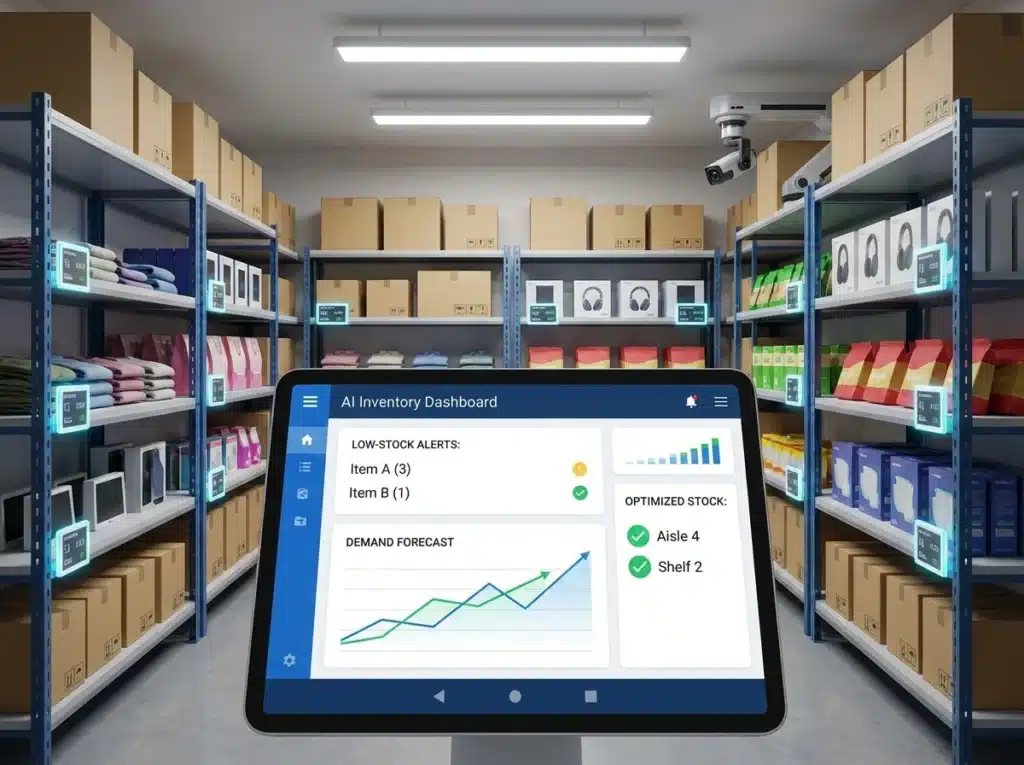ai-inventory-dashboard-tablet-in-smart-warehouse ai-inventory-dashboard-tablet-in-smart-warehouse